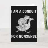 Funny I Am A Conduit For Nonsense Capybara Goose M Karte (Vorderseite)