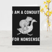 Funny I Am A Conduit For Nonsense Capybara Goose M Karte (Gelbe Blume)