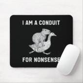 Funny I Am A Conduit For Nonsense Capybara Goose M Mousepad (Mit Mouse)