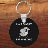 Funny I Am A Conduit For Nonsense Capybara Goose M Schlüsselanhänger (Vorderseite)