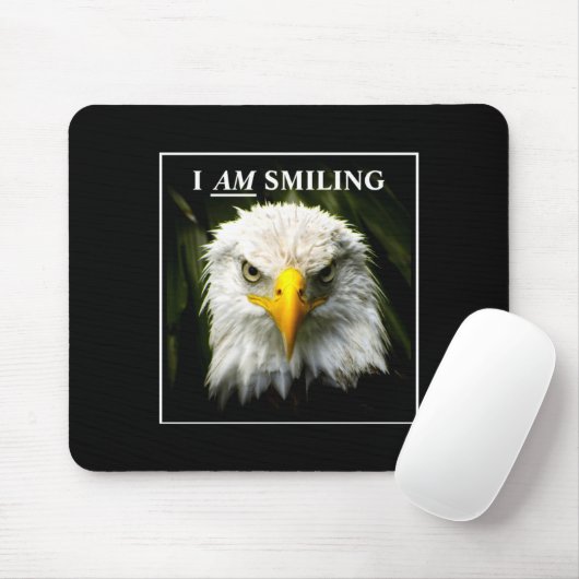 Funny I Am Smiling Mpy Eagle Photo Mousepad (Mit Mouse)