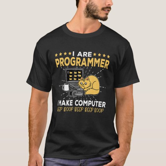 Funny "I are Programmer Cat" - Coding T-Shirt (Vorderseite)