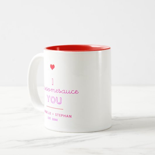 Funny I Awesomesauce You Valentine Tasse (Vorderseite Links)