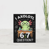 Funny I Axolotl 67 Questions Science Axolotl Boys Karte (Vorderseite)