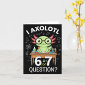 Funny I Axolotl 67 Questions Science Axolotl Boys Karte (Gelbe Blume)
