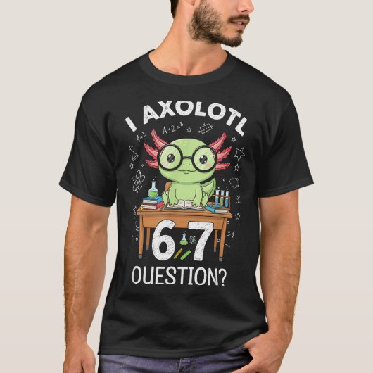 Funny I Axolotl 67 Questions Science Axolotl Boys T-Shirt (Vorderseite)