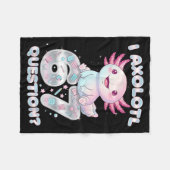 Funny I Axolotl 67 Questions Six Seven Axolotl Boy Fleecedecke (Vorderseite (Horizontal))