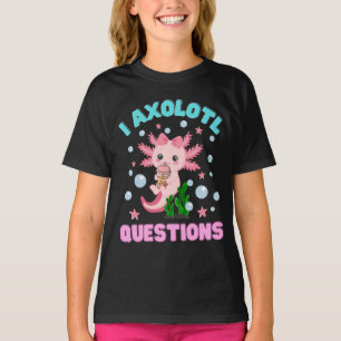 Funny I Axolotl Fragen Niedlich Axolotls Kawaii Ki T-Shirt