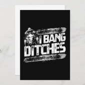 Funny I Bang Ditches Quad ATV Rider Geschenk Idee Einladung (Vorne/Hinten)