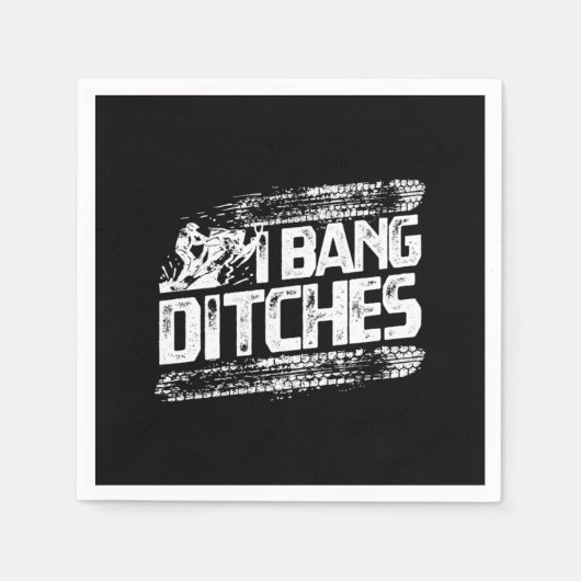 Funny I Bang Ditches Snowmobile Rider Serviette (Vorderseite)
