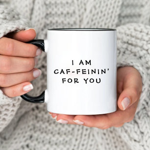 Funny I Bin Caf-Feinin für euch Valentinstag Zweifarbige Tasse