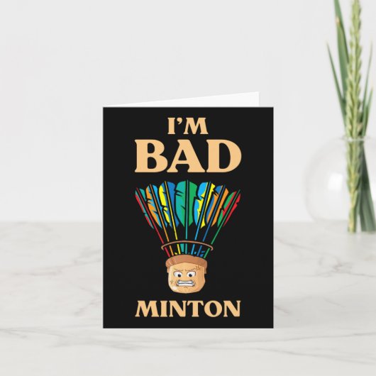 Funny I bin D Minton Shuttle Dminton Player Karte (Vorderseite)
