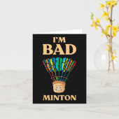 Funny I bin D Minton Shuttle Dminton Player Karte (Gelbe Blume)