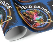 FUNNY I BRAUCHE RAUMASTRONAUT GALAXY GESCHENKPAPIER (Rolleneckpunkt)