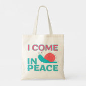 Funny "I com in peace" Funny Quote Matching Couple Tragetasche (Rückseite)