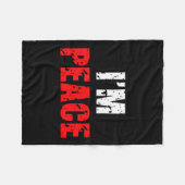 Funny I Come In Peace I’m Peace Matching Couple Lo Fleecedecke (Vorderseite (Horizontal))