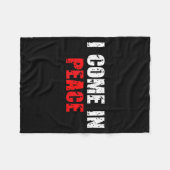 Funny I Come In Peace I’m Peace Matching Couple Lo Fleecedecke (Vorderseite (Horizontal))
