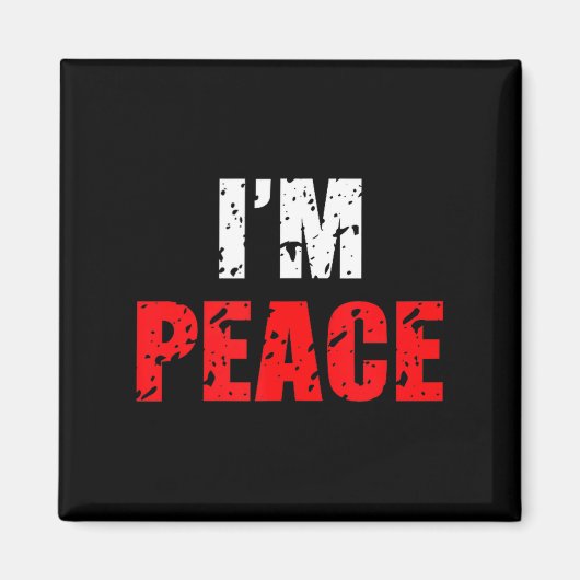 Funny I Come In Peace I’m Peace Matching Couple Lo Magnet (Vorne)
