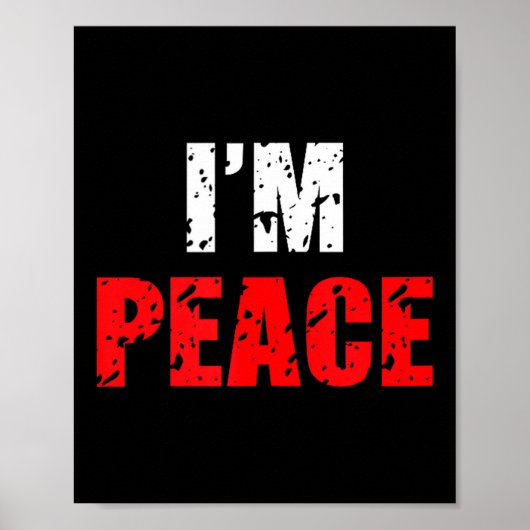 Funny I Come In Peace I’m Peace Matching Couple Lo Poster (Vorne)