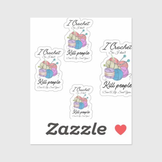 Funny I Crochet Save A Life Yarn Art Aufkleber (Blatt)