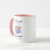 Funny I Crochet Save A Life Yarn Art Tasse (Vorderseite Links)