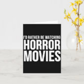 Funny I D Rather Be Watching Horror Movies  Karte (Gelbe Blume)