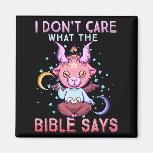 Funny I Dont Care What Bible Says  Magnet (Vorne)