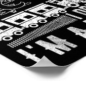 Funny I Don't Snore I Dream I'm A Train Shirt Trai Poster (Ecke)