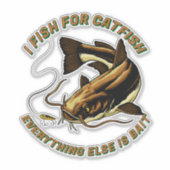 Funny I Fischen für Fisch Alles andere ist Köder Aufkleber (Vorderseite)