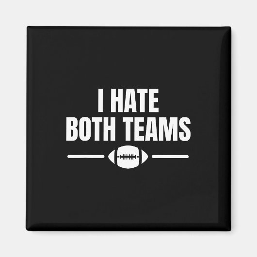 Funny I Hasse beide Teams Fußball Magnet (Vorne)
