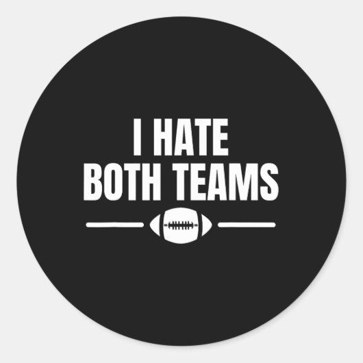 Funny I Hasse beide Teams Fußball Runder Aufkleber (Vorderseite)
