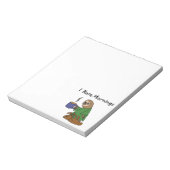 Funny I Hasse Mornings Sloth Cartoon Notizblock (Rotiert)