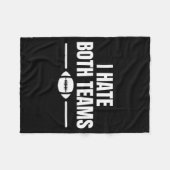 Funny I Hate Both Teams Football  Fleecedecke (Vorderseite (Horizontal))
