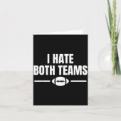 Funny I Hate Both Teams Football  Karte (Vorderseite)