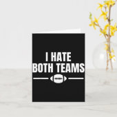 Funny I Hate Both Teams Football  Karte (Gelbe Blume)