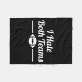 Funny I Hate Both Teams Football Small  Fleecedecke (Vorderseite (Horizontal))