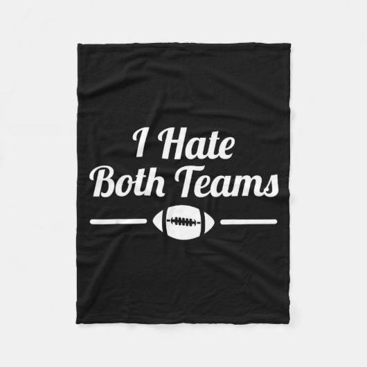 Funny I Hate Both Teams Football Small  Fleecedecke (Vorderseite)