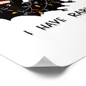 Funny I Have Rabies Christmas Bat Matching Holiday Poster (Ecke)