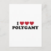 Funny I Heart Polygamy Postkarte (Vorderseite)