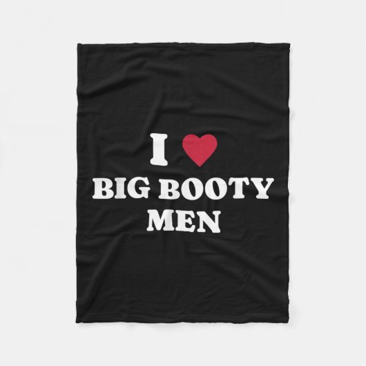 Funny I (Herz-Liebe Big Hintern Männer Zitat Fleecedecke (Vorderseite)