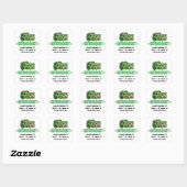 Funny I Liebe Alligators Quadratischer Aufkleber (Blatt)