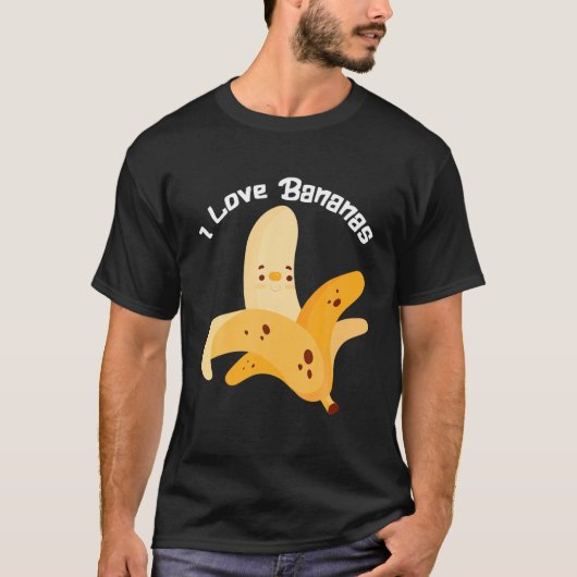 Funny I Liebe Bananas Trendy Banana Tropical Fruch T-Shirt (Vorderseite)