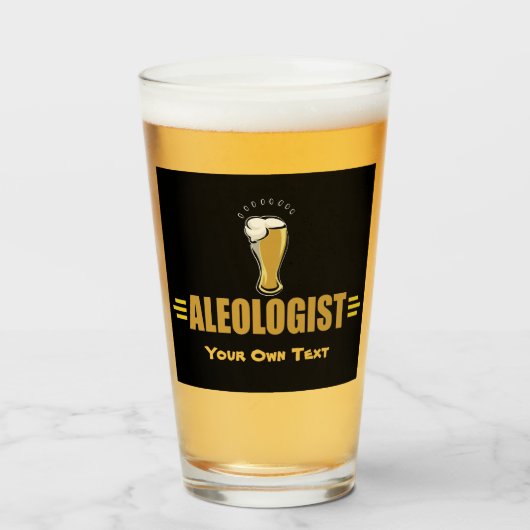 Funny I Liebe Bier Ale Glas (Vorne (Gefüllt))