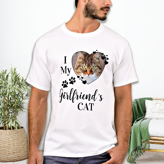 Funny I Liebe Cat Niedlich Pet Foto meiner Freundi T-Shirt
