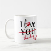 Funny I Liebe Der Hund Custom Pet Foto Valentines Kaffeetasse (Links)