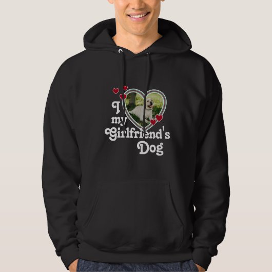 Funny I Liebe Der Hund meiner Freundin Hoodie (Vorderseite)