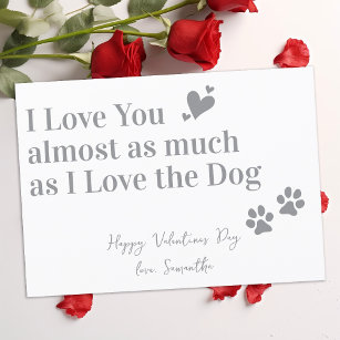 Funny I Liebe Der Valentinstag für Hunde Feiertagskarte