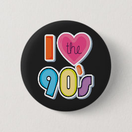 Funny I Liebe Die 90er, 1990er Theme Party Button