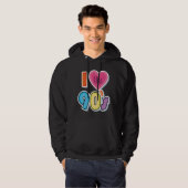 Funny I Liebe Die 90er, 1990er Theme Party Hoodie (Vorne ganz)