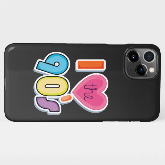 Funny I Liebe Die 90er, 1990er Theme Party iPhone Hülle (Rückseite (Horizontal))